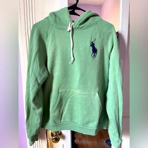 Large green polo hoodie